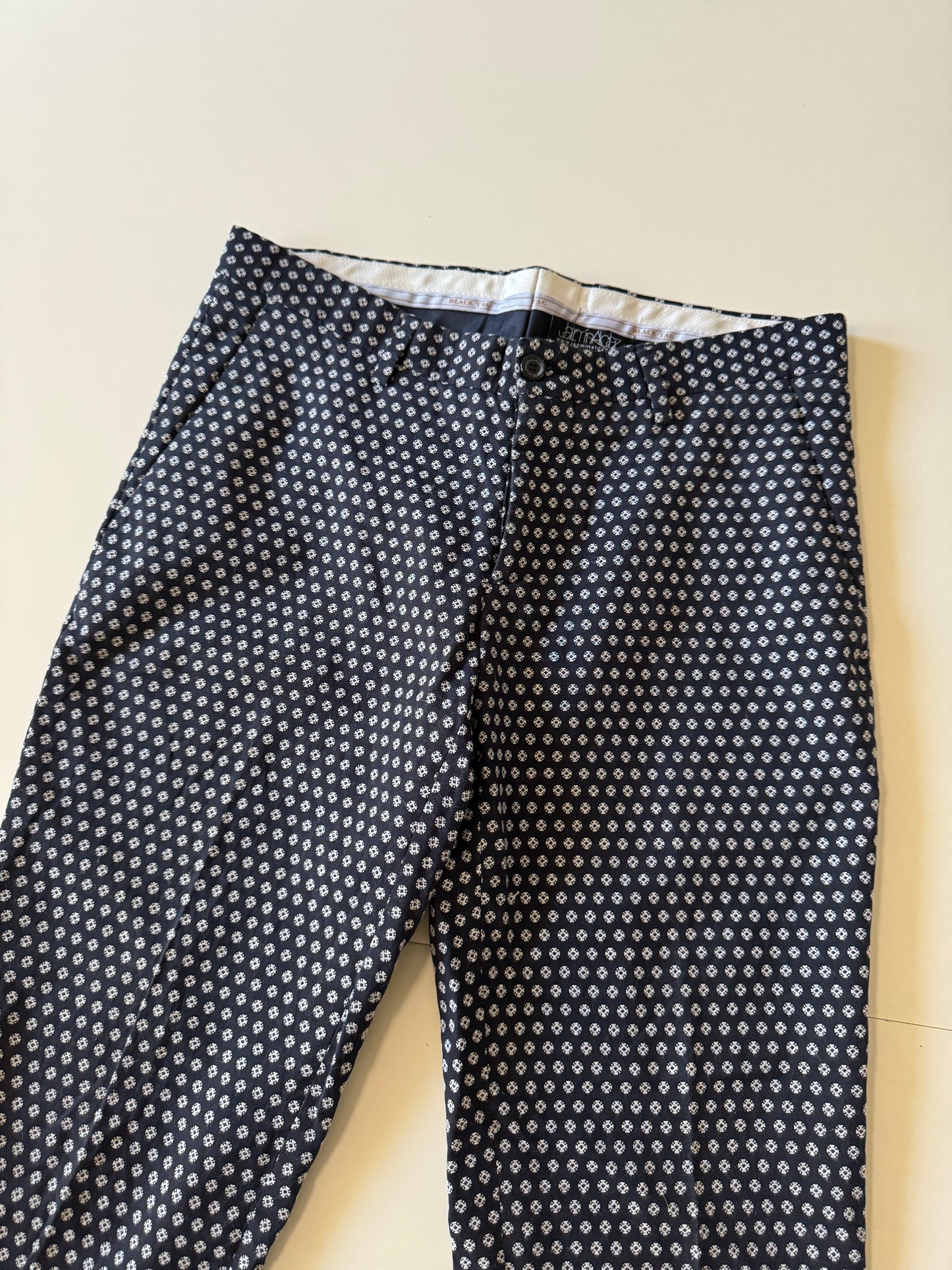 Pantalones estampados azules, Talla 29, Hombre