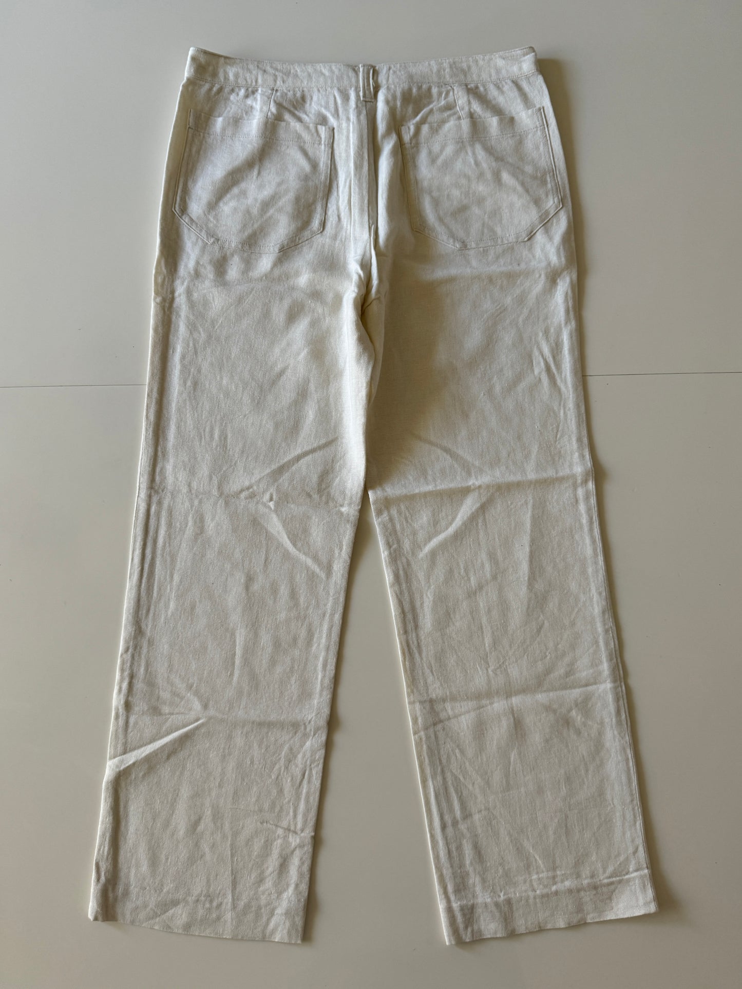 Pantalones de lino beige, Talla 30x30, Hombre