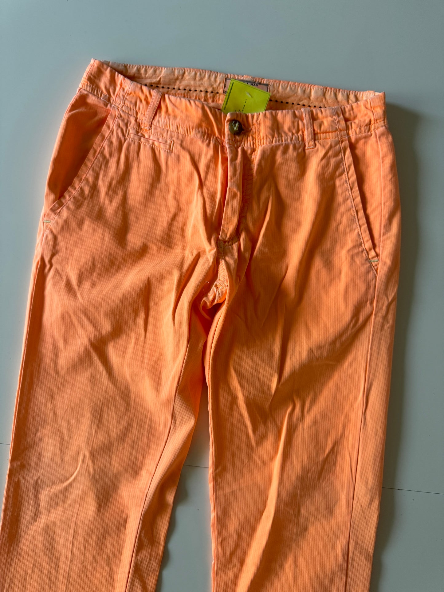 Pantalones naranja fosfo, Talla 29, Hombre