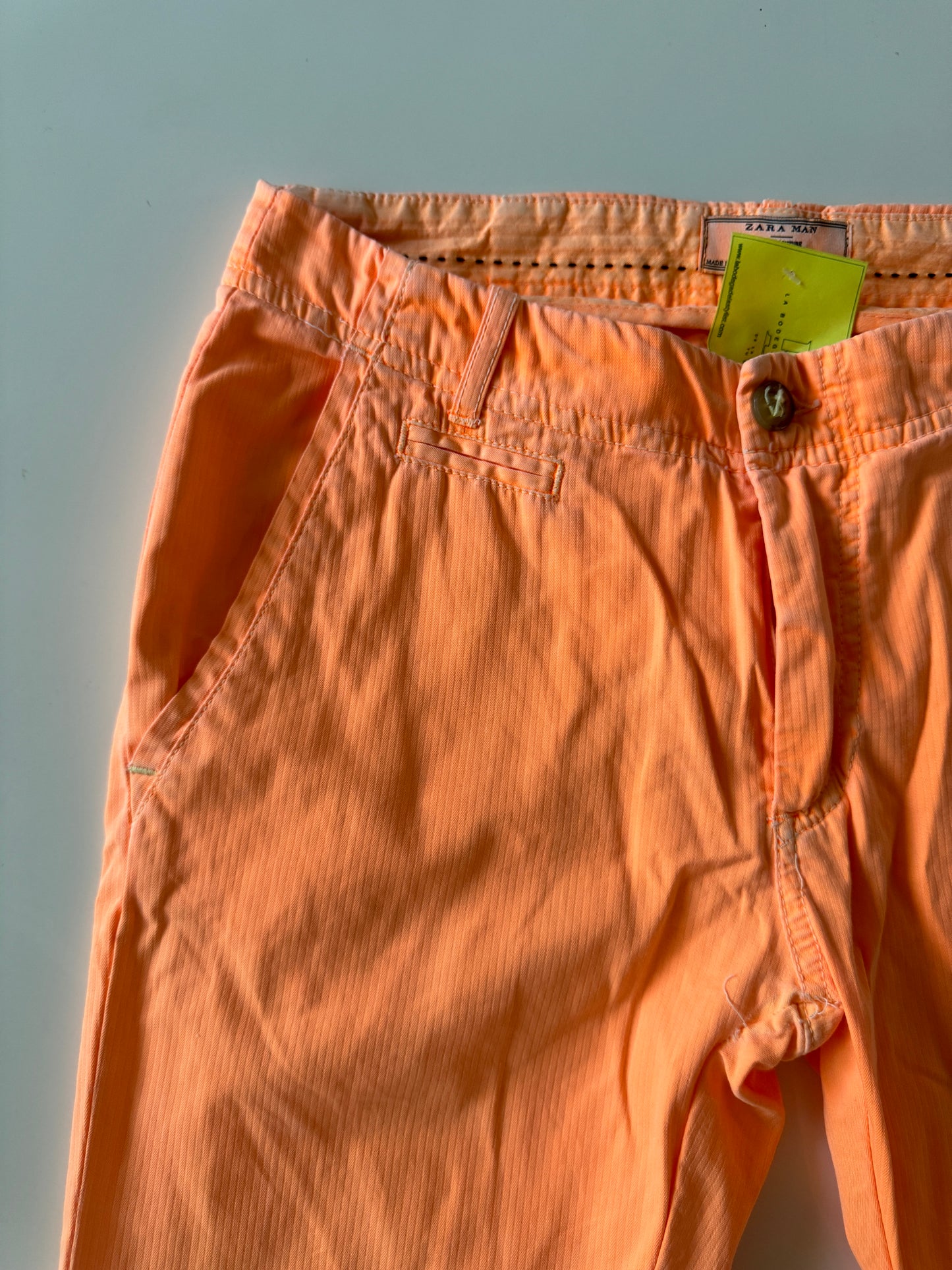 Pantalones naranja fosfo, Talla 29, Hombre