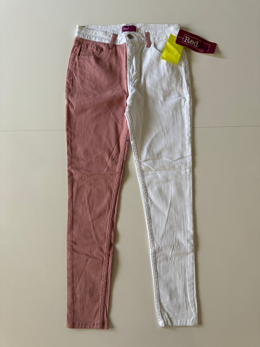 Skinny bicolores, Talla 18 Teen, XS Mujer