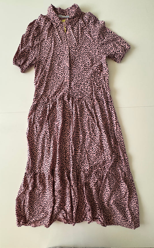 Vestido largo animal print, Talla M, 28, Mujer