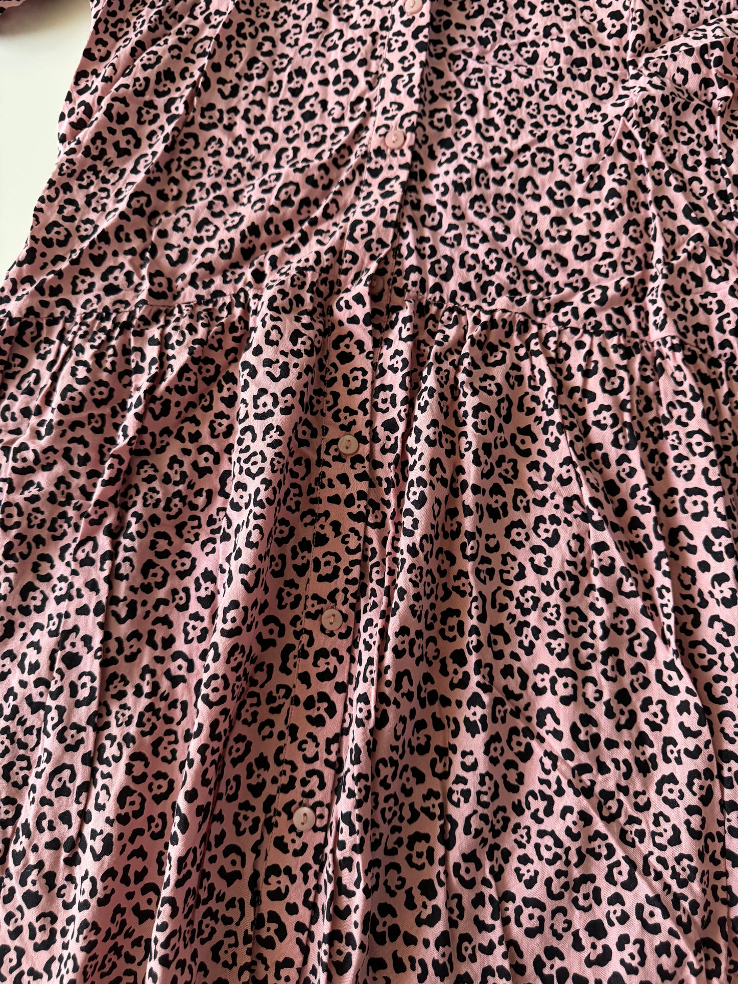 Vestido largo animal print, Talla M, 28, Mujer