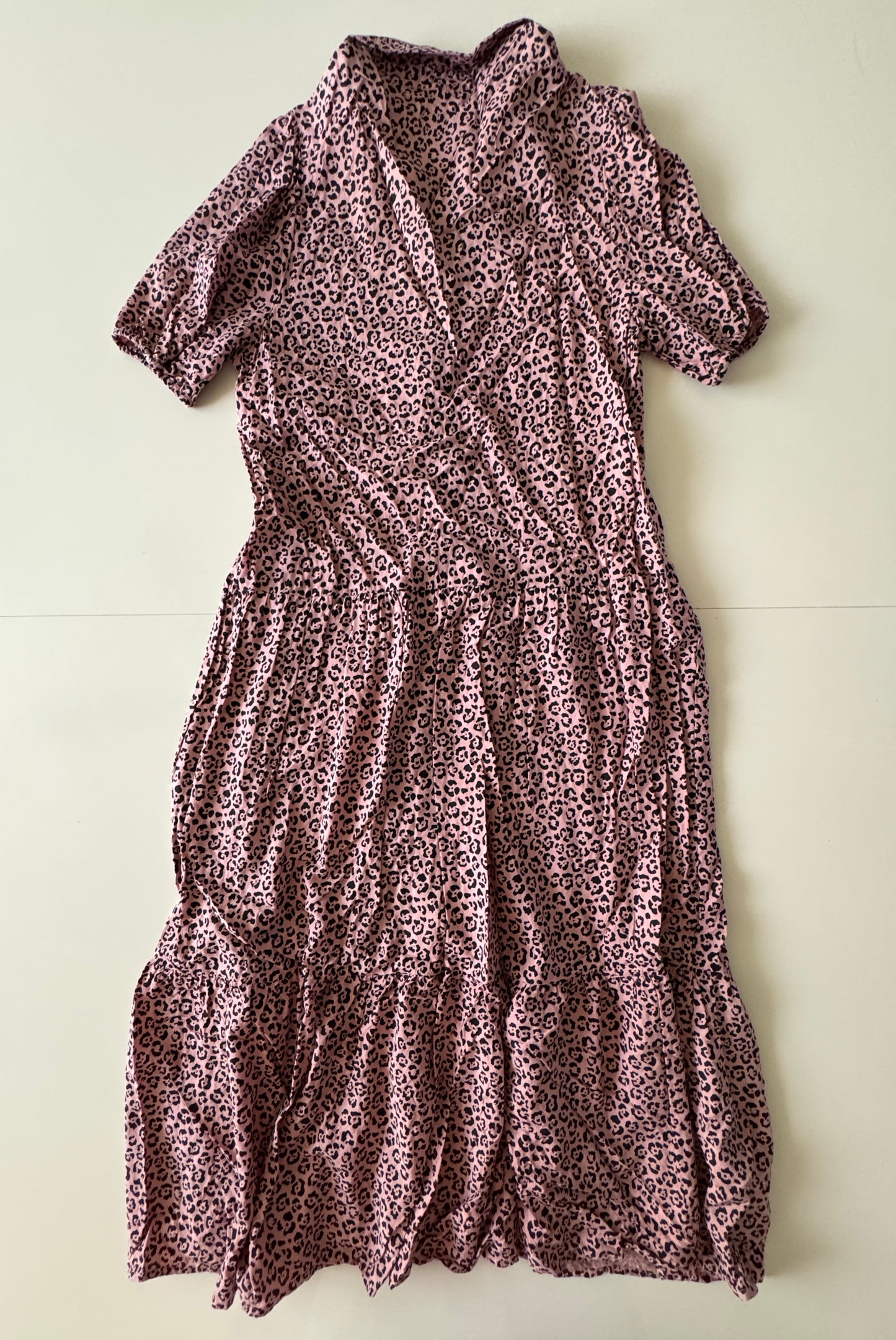 Vestido largo animal print, Talla M, 28, Mujer