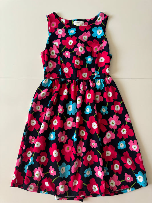 Vestido estampado de flores, moños en espalda, Talla S, Mujer