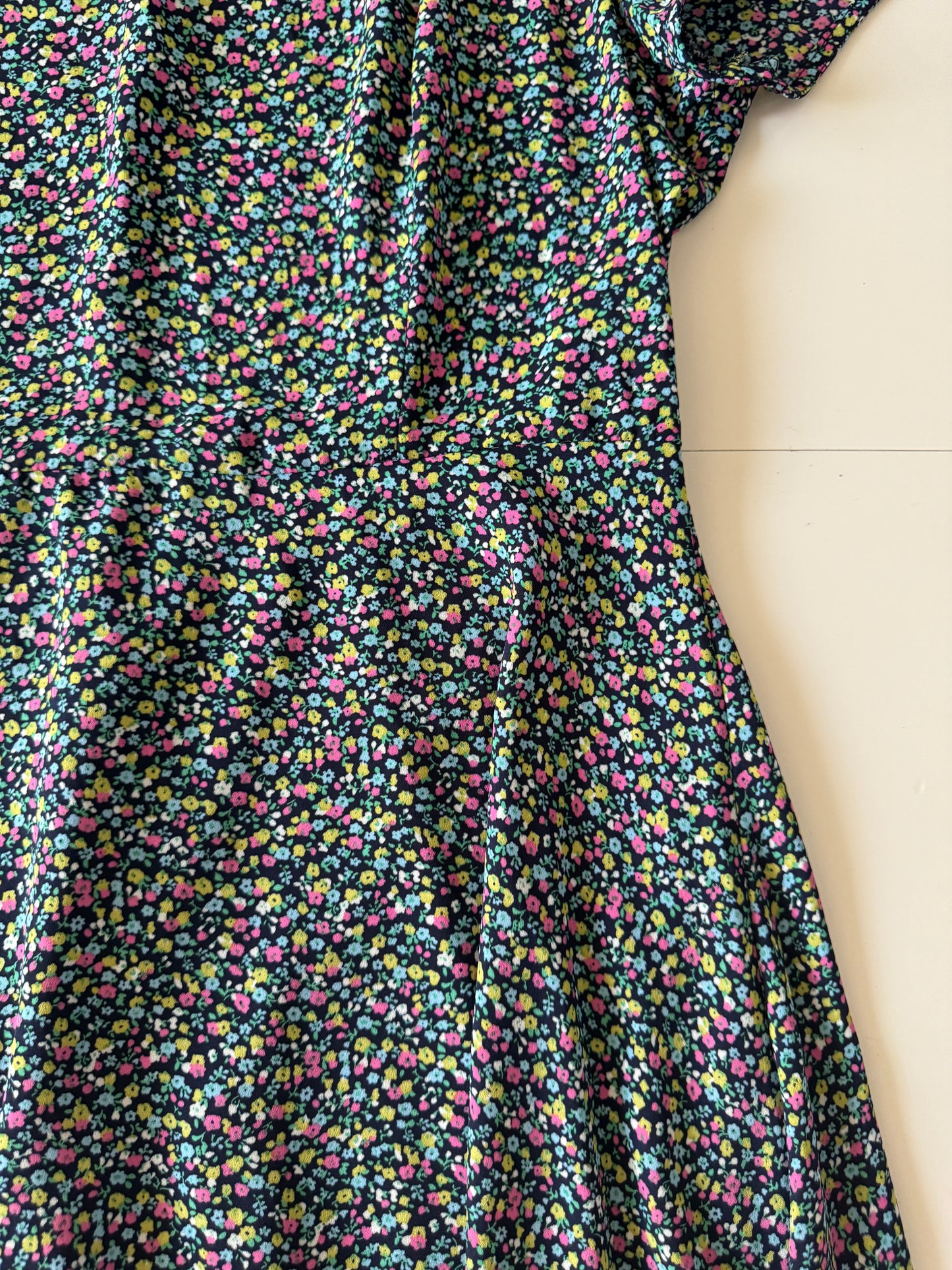 Vestido estampado de flores, Talla 13, L, Mujer