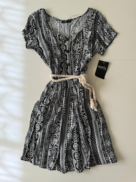 Vestido camisero estampado, Talla M, Mujer
