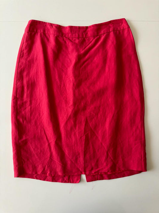 Falda de lino salmon, Talla 2, Mujer