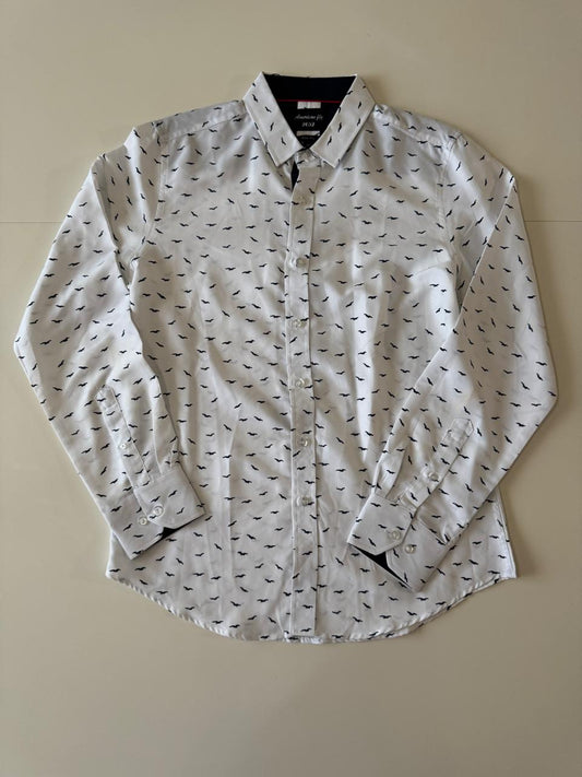 Camisa manga larga estampada, Talla M, Slim Fit, Hombre, American Fly 2652
