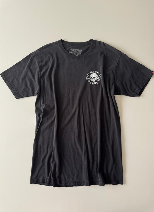 Playera negra con print, Talla L, Hombre
