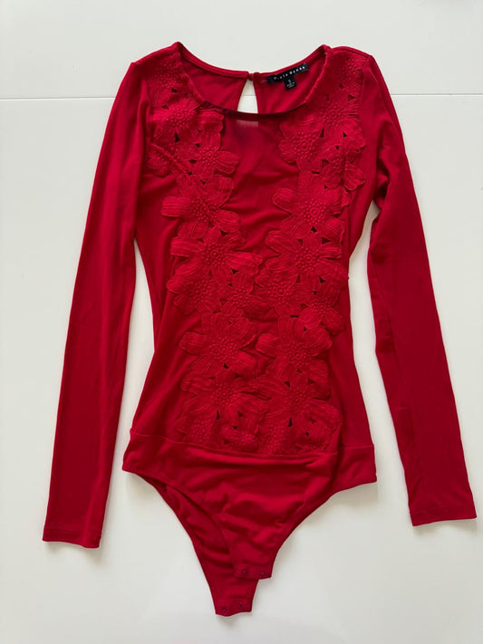 Body de mesh rojo, Talla S, Mujer
