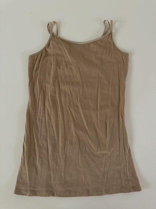 Tank basico beige, Talla S, Mujer