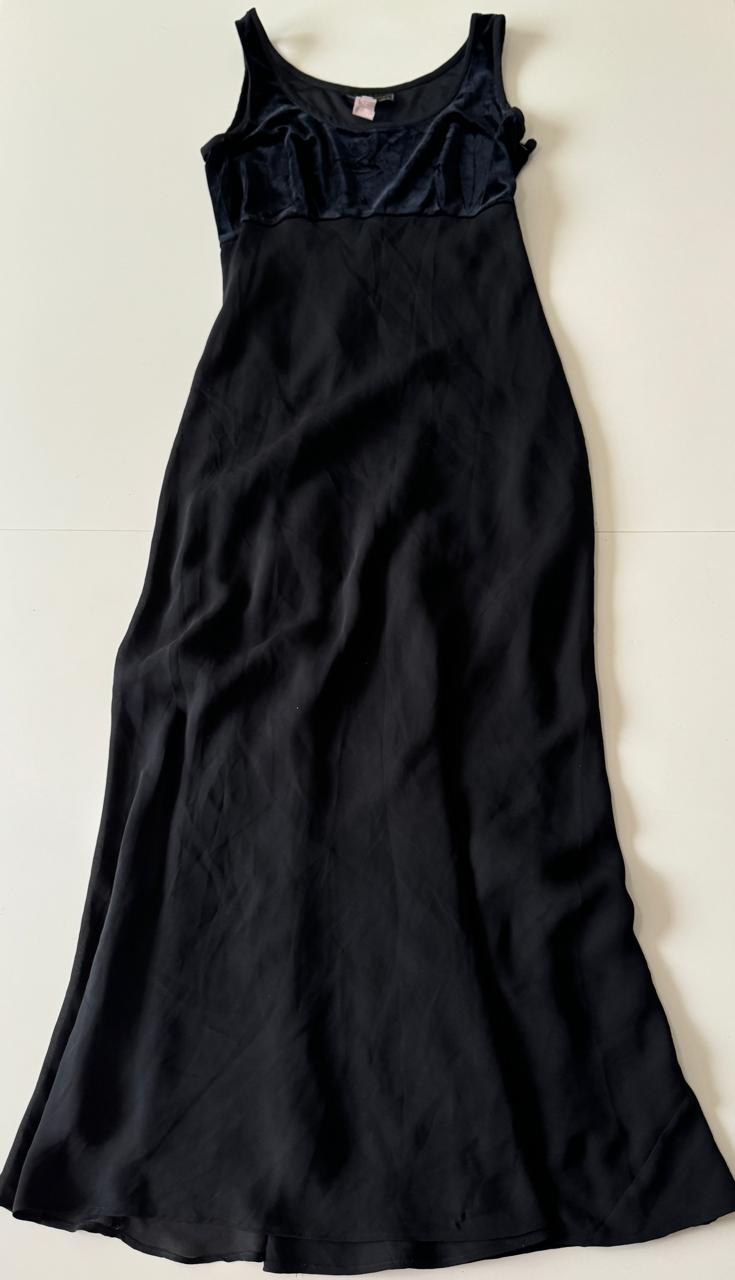 Vestido largo, talle de terciopelo, Talla 8, M, Mujer