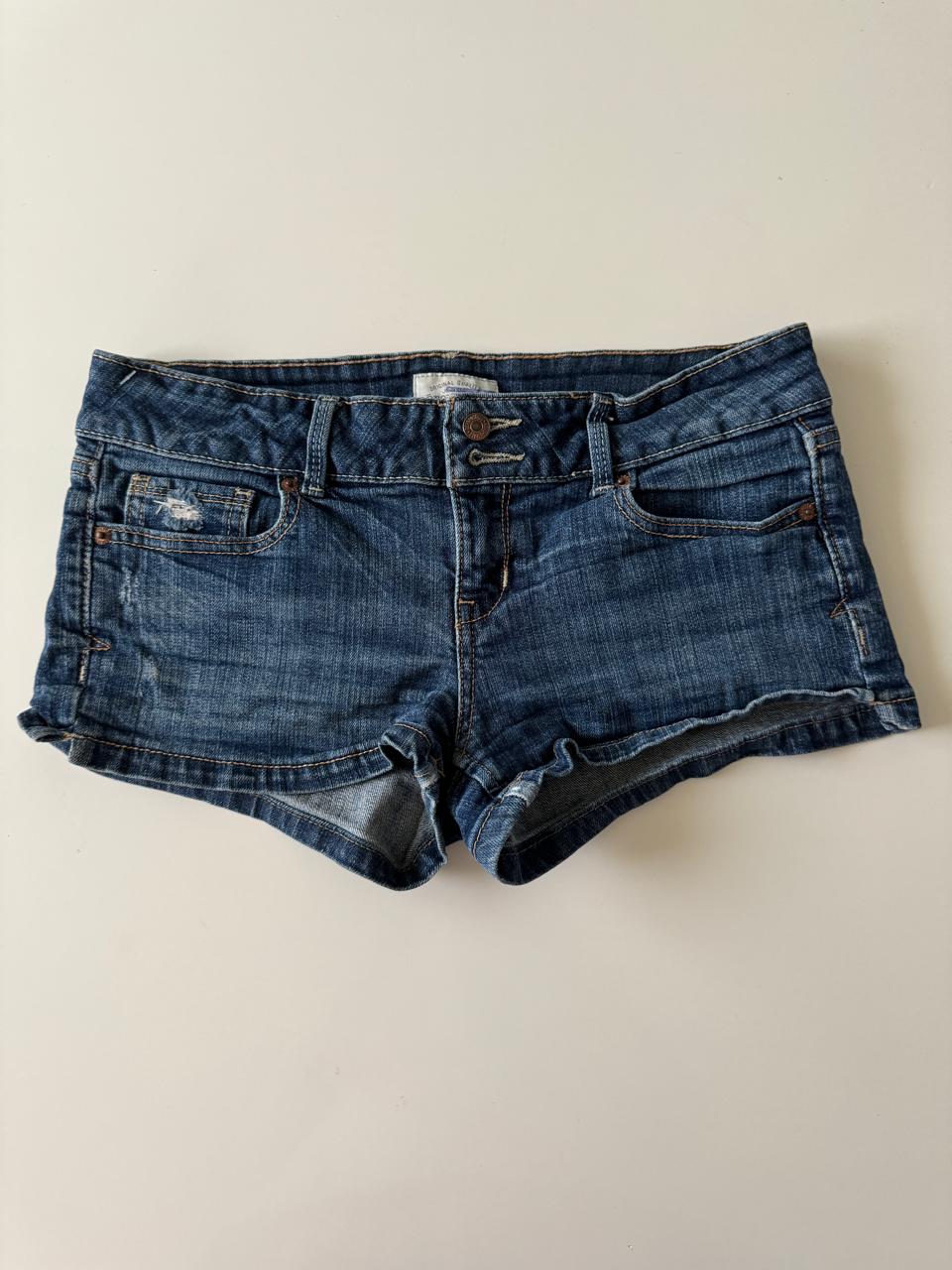 Shorts mezclilla, low rise, Talla 9/10, M, Mujer