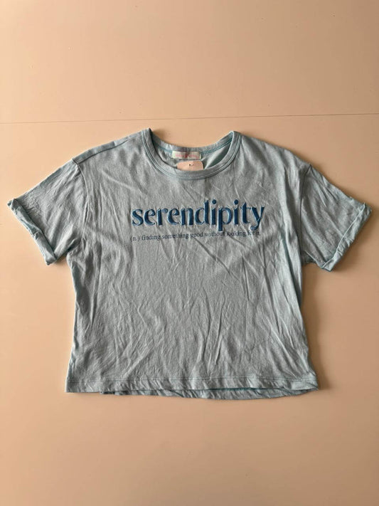 Playera celeste serendipy, Talla S, Mujer