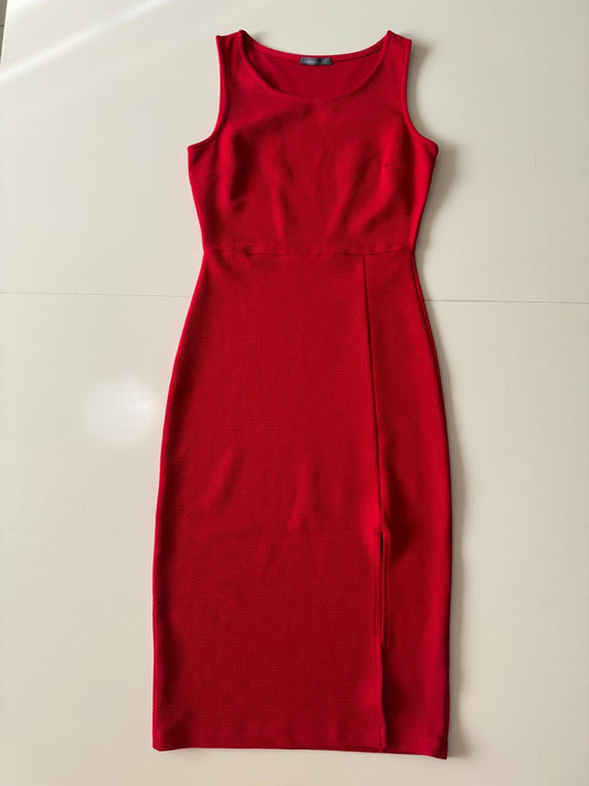 Vestido rojo ajustado, Talla Xs, Mujer