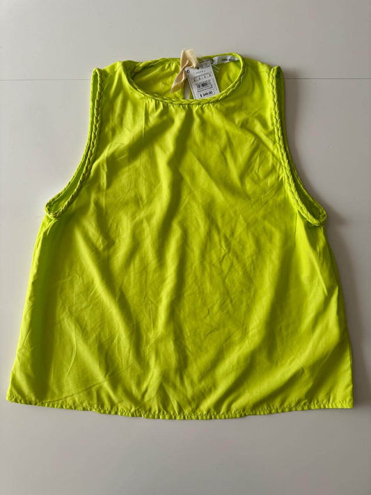 Blusa sin mangas verde limon, Talla M, 30, Mujer