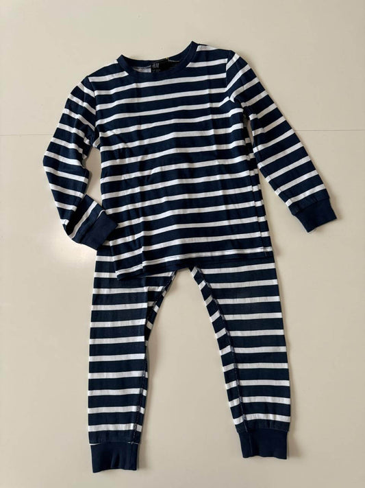 Pijama de rayas azul, Talla 4-6 años, Niño