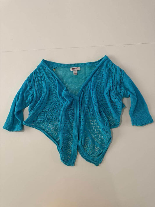 Bolero tejido turquesa, Talla M, Mujer