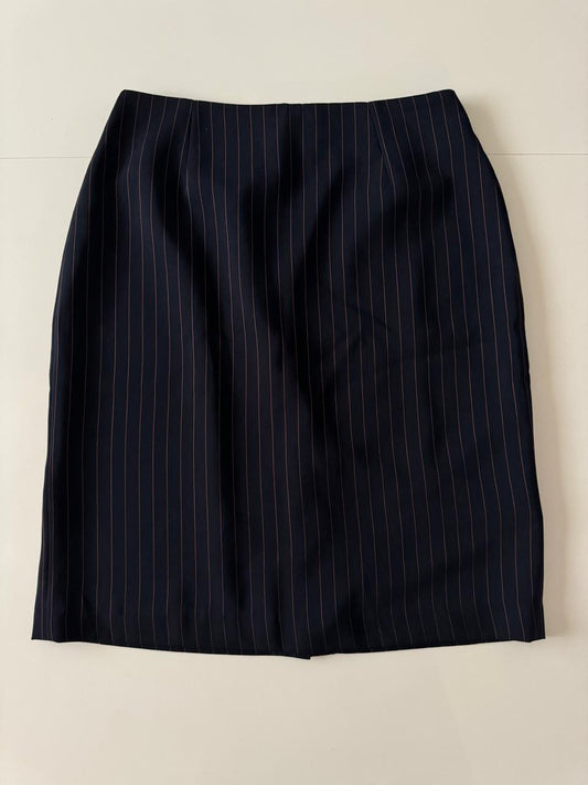 Falda ejecutiva de lineas rojas, Talla 30, S, Mujer