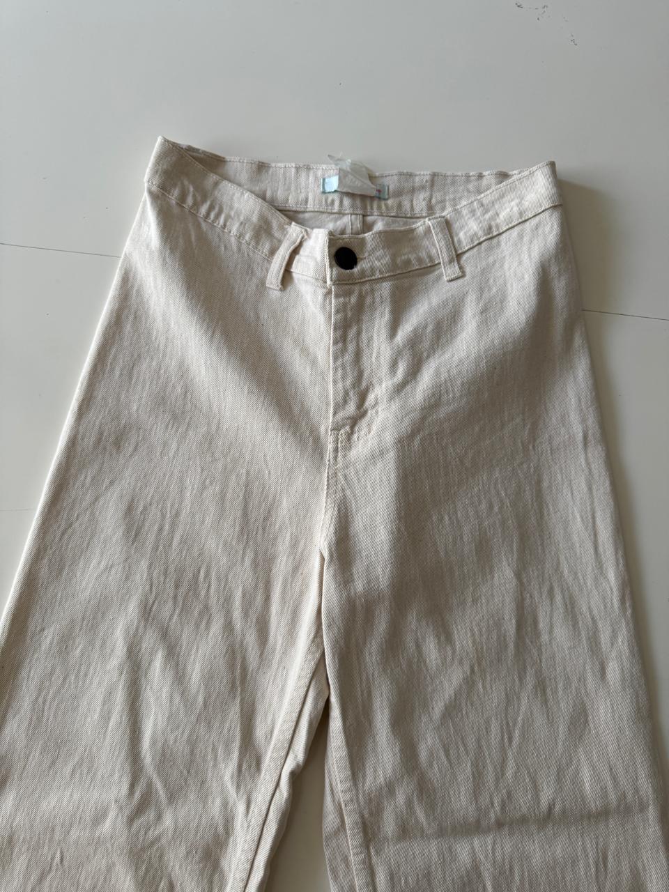 Pantalones tiro alto beige, Talla 28, Mujer, CkLass