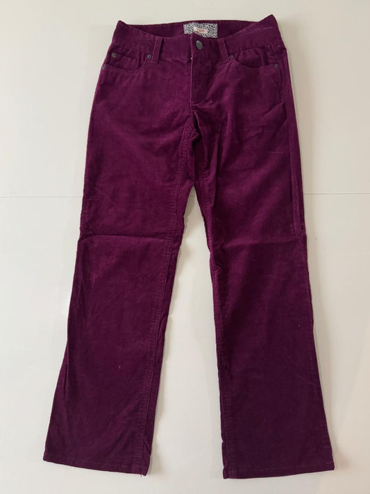 Pantalones de corduroy vino, Talla 0S, Bootcut, Mujer, J.Crew