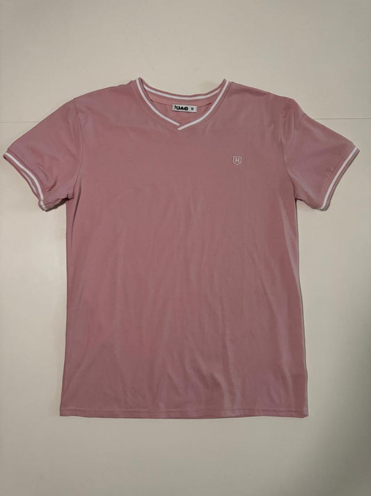 Playera cuello V decorada, Talla M, Slim Fit, Hombre