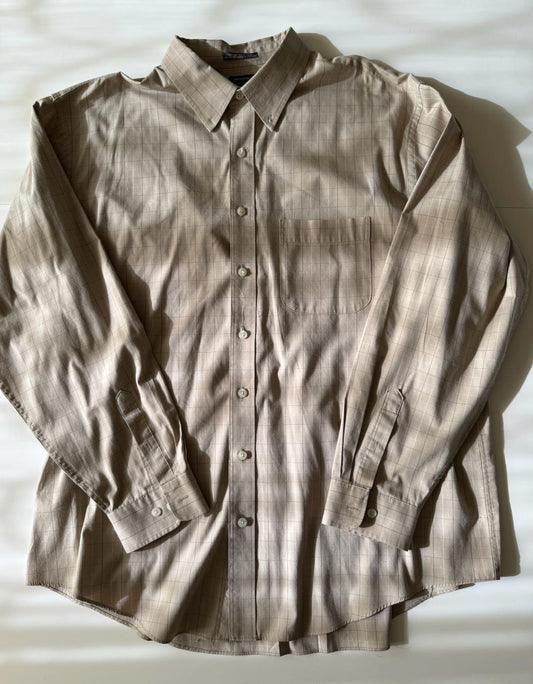 Camisa de cuadros beige, Talla 2XL, Hombre