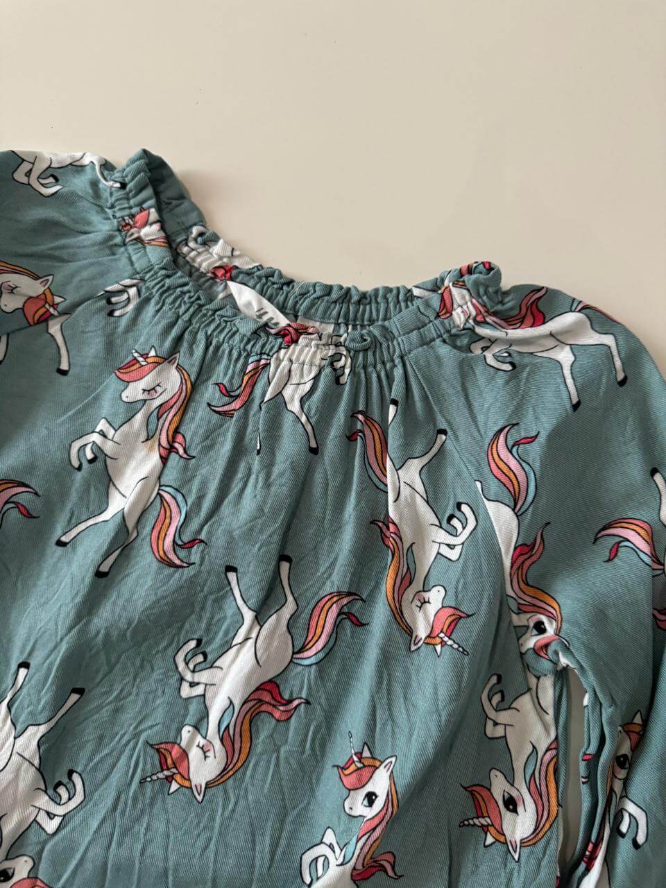 Vestido estampado de unicornios, Talla 6-7 años, Niña