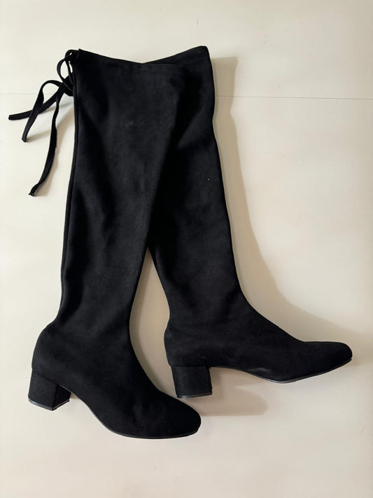 Botas negras altas, Talla 6.5Mx, Mujer