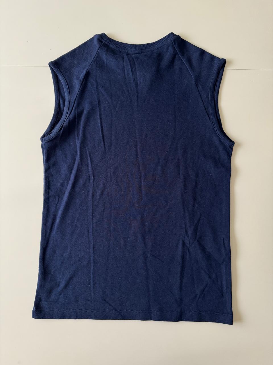 Tank deportiva azul marino, Talla XS, Hombre