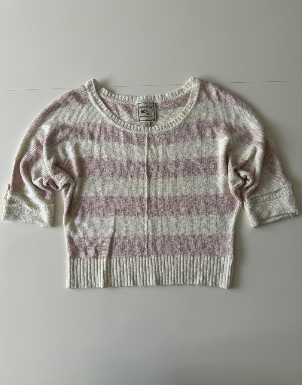 Sweater tejido a rayas, Talla M, Mujer