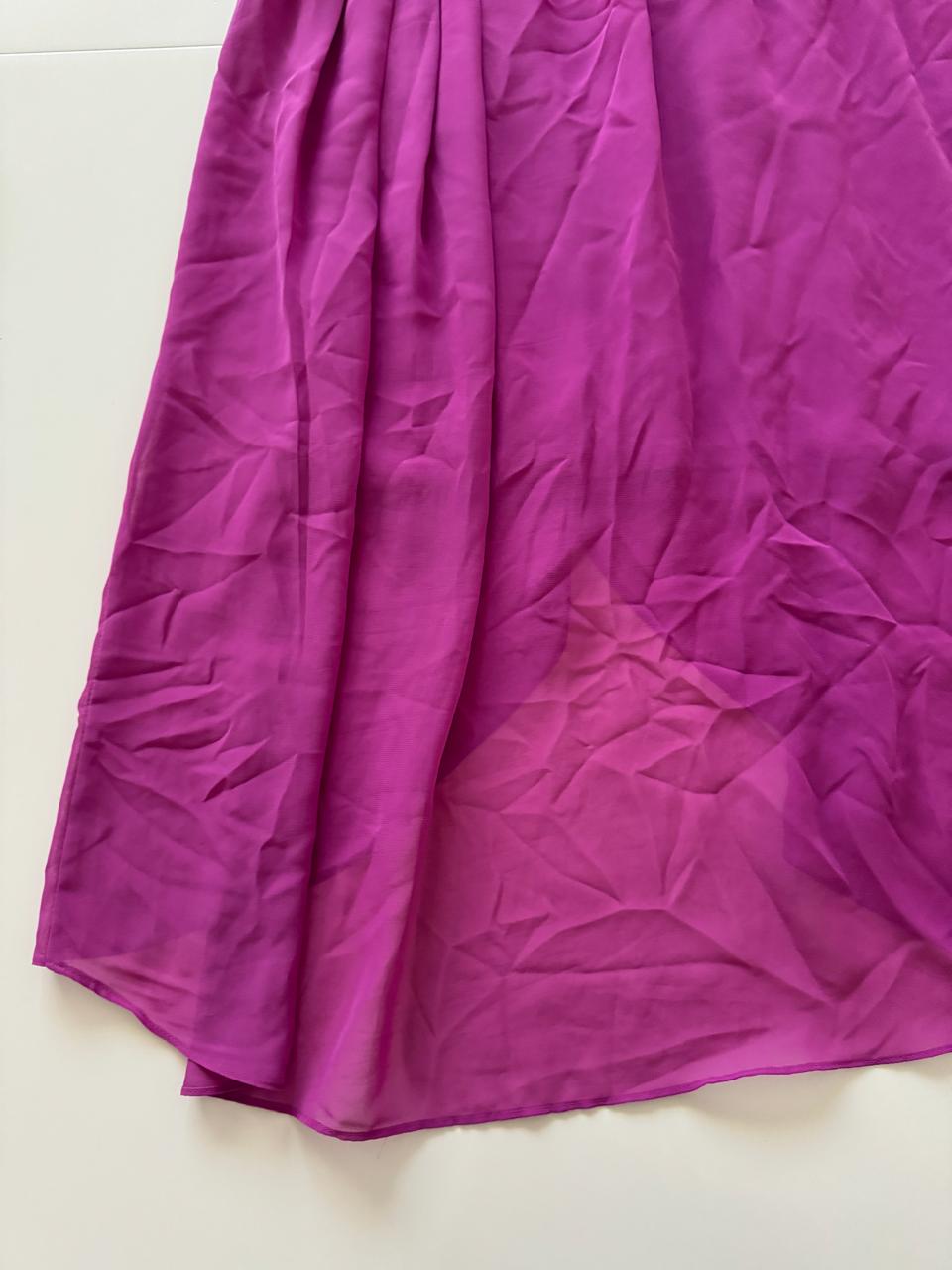 Vestido de cocktail morado, Talla L, Mujer