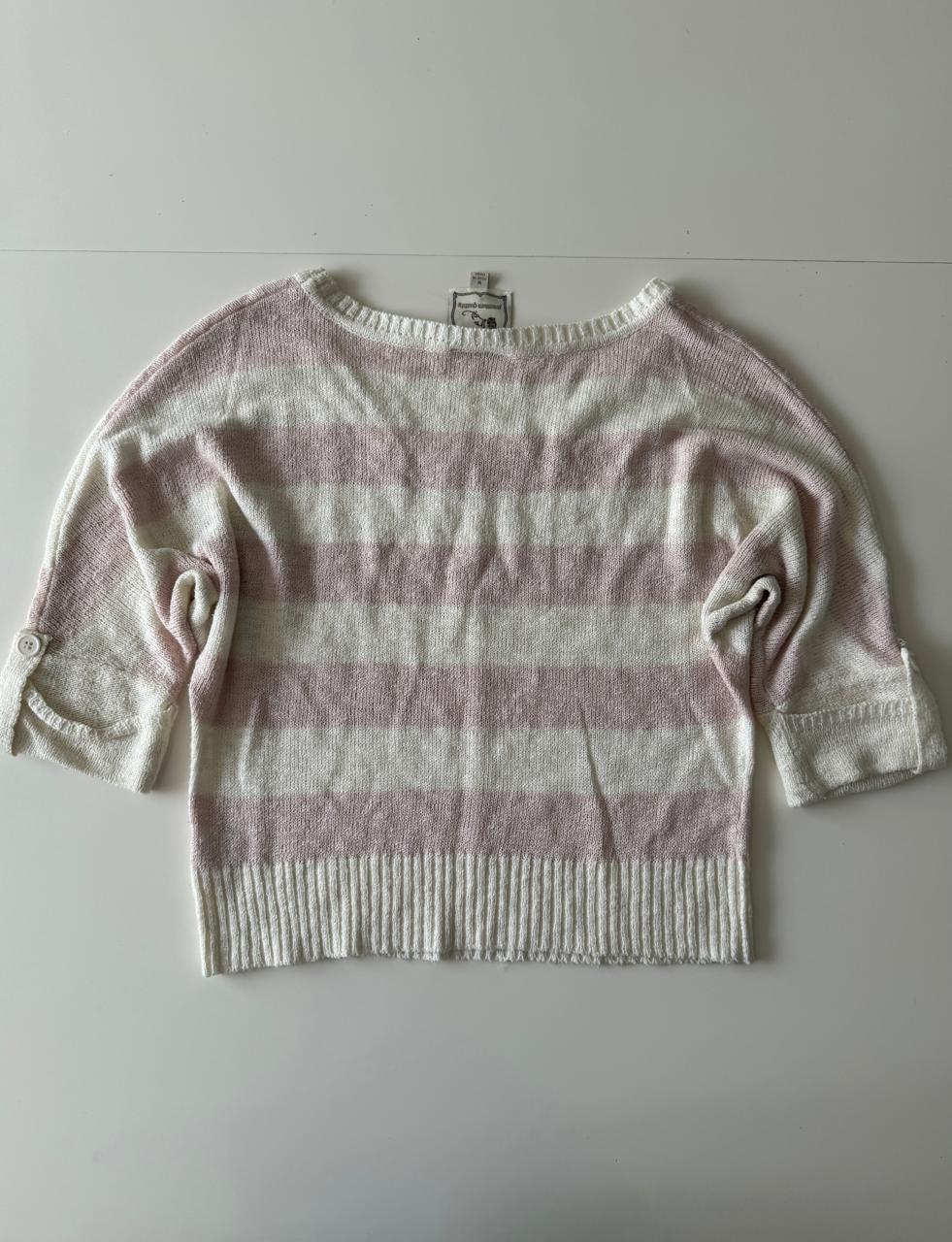 Sweater tejido a rayas, Talla M, Mujer