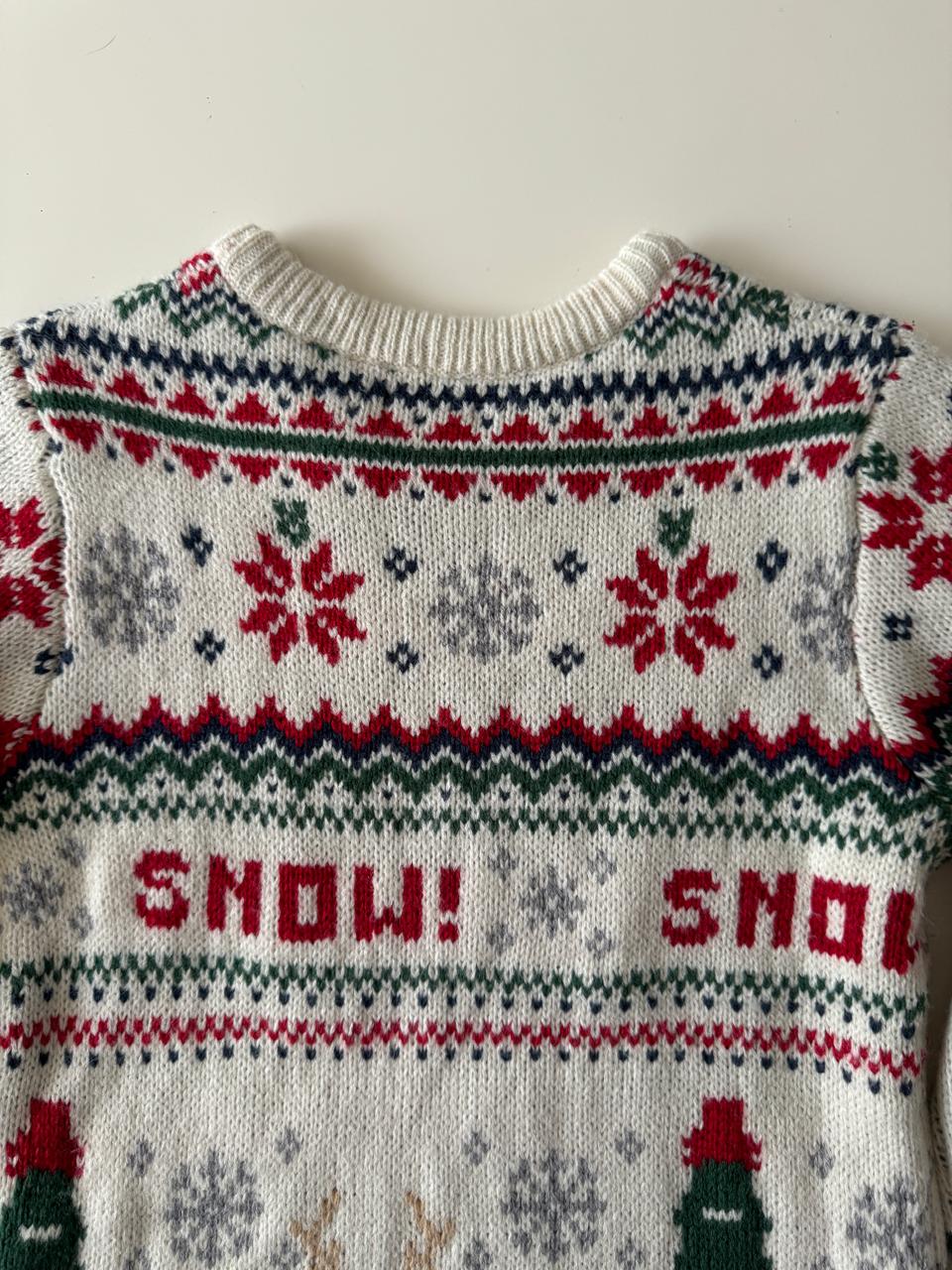 Sweter fair isle navideño, Talla 7-8 años, Niña, Niño