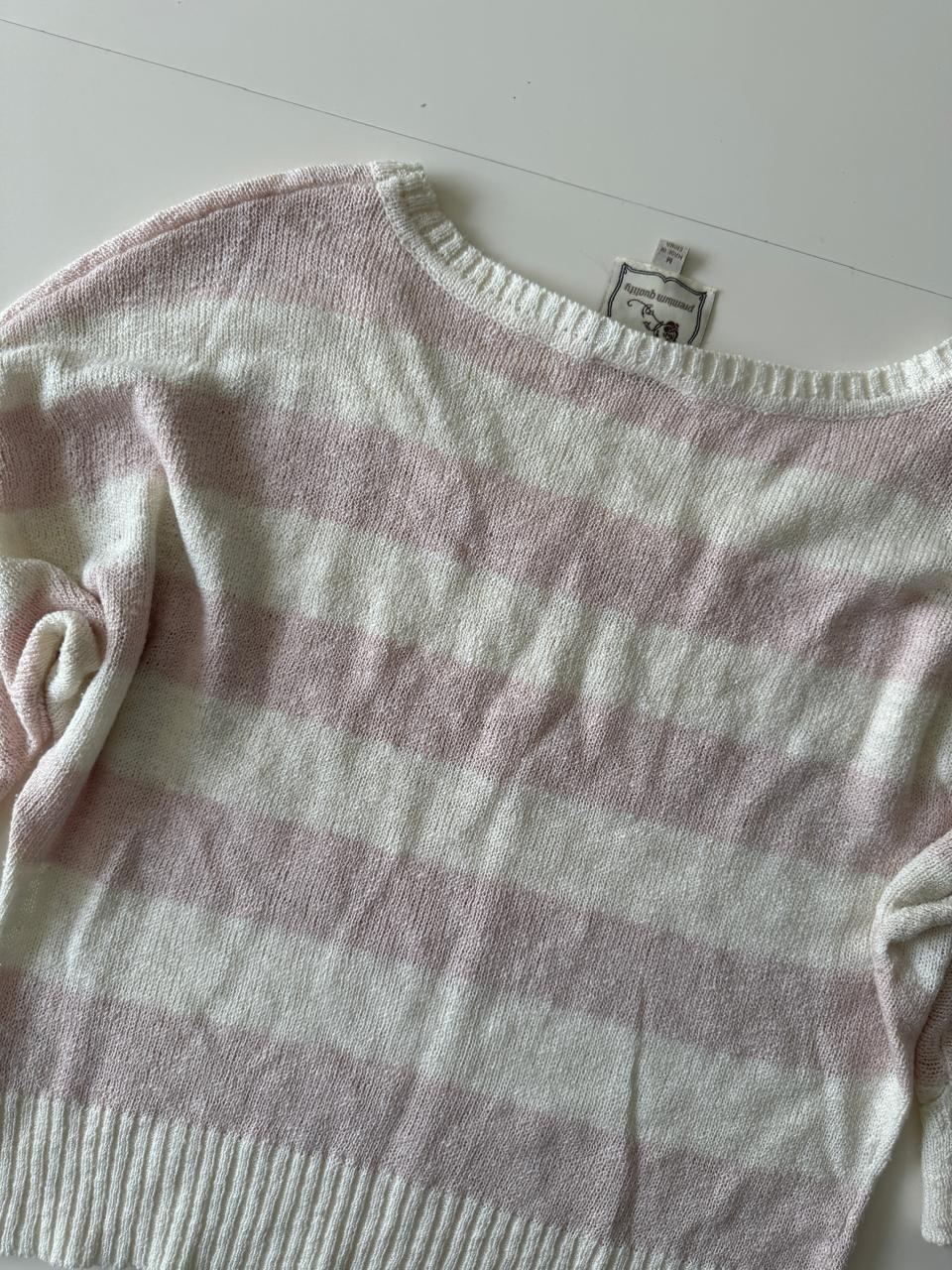 Sweater tejido a rayas, Talla M, Mujer