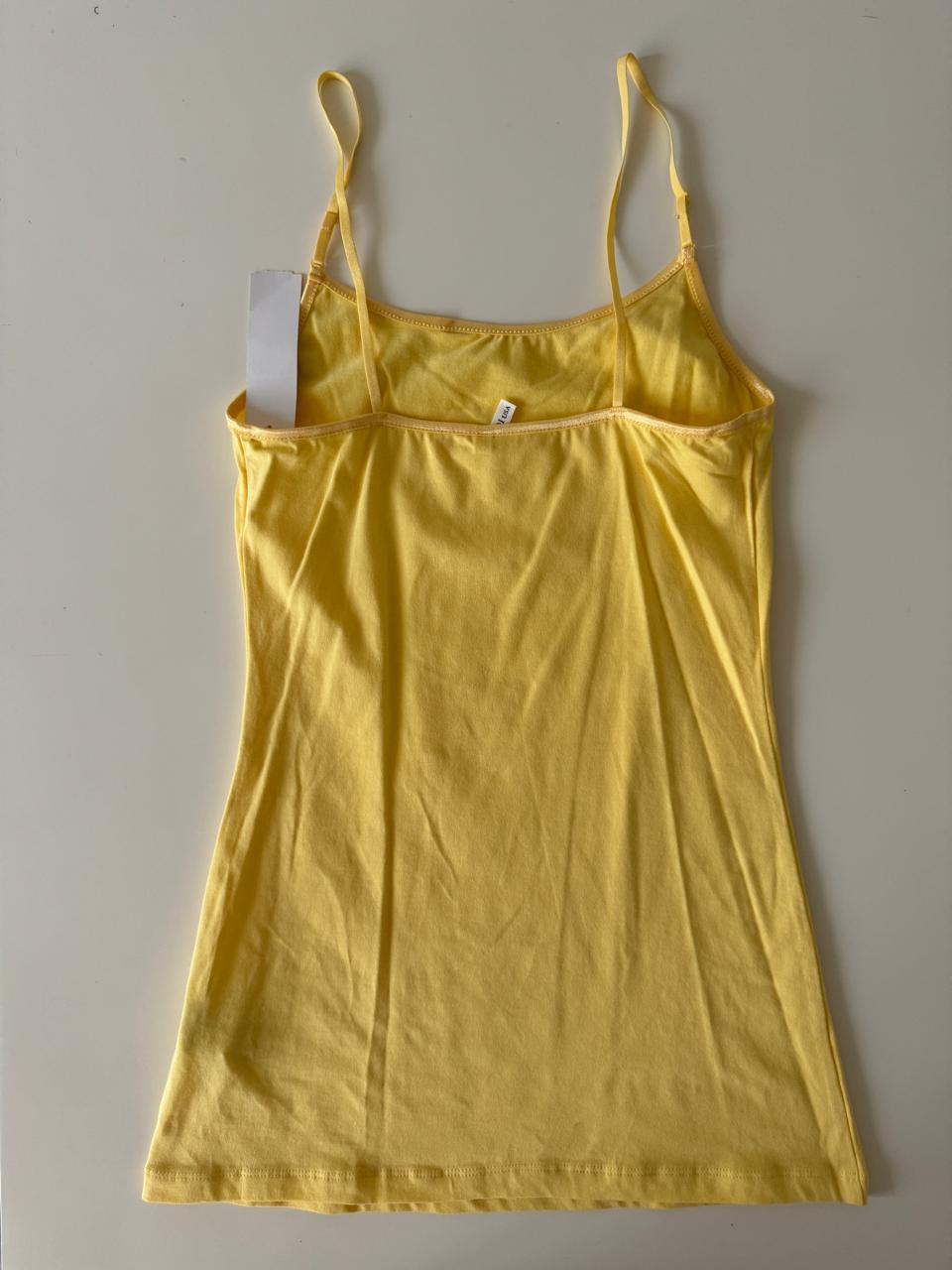 Tank tirantes amarilla, Talla M, Mujer