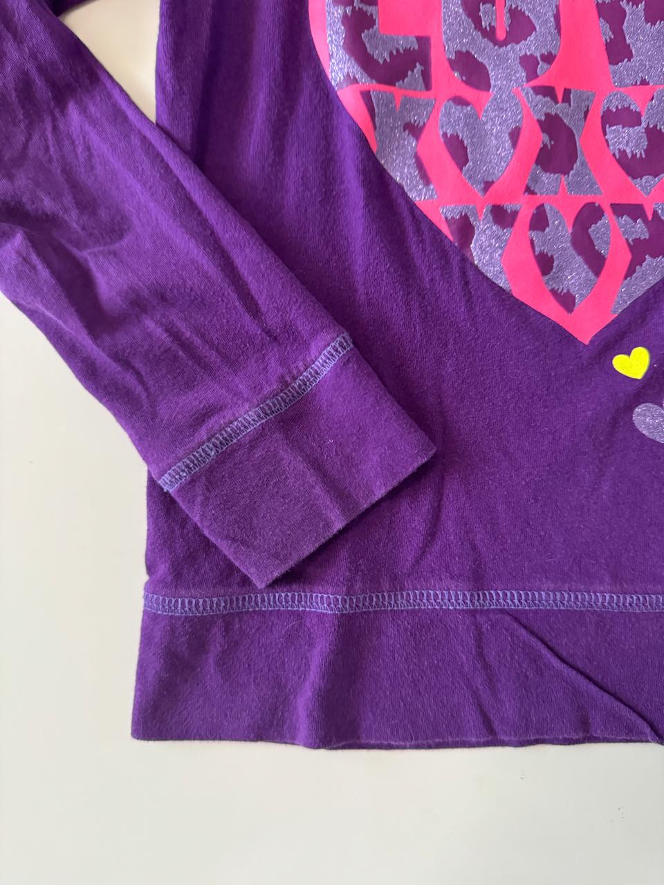 Playera con capucha y manga larga, Talla 7-8 años, Niña