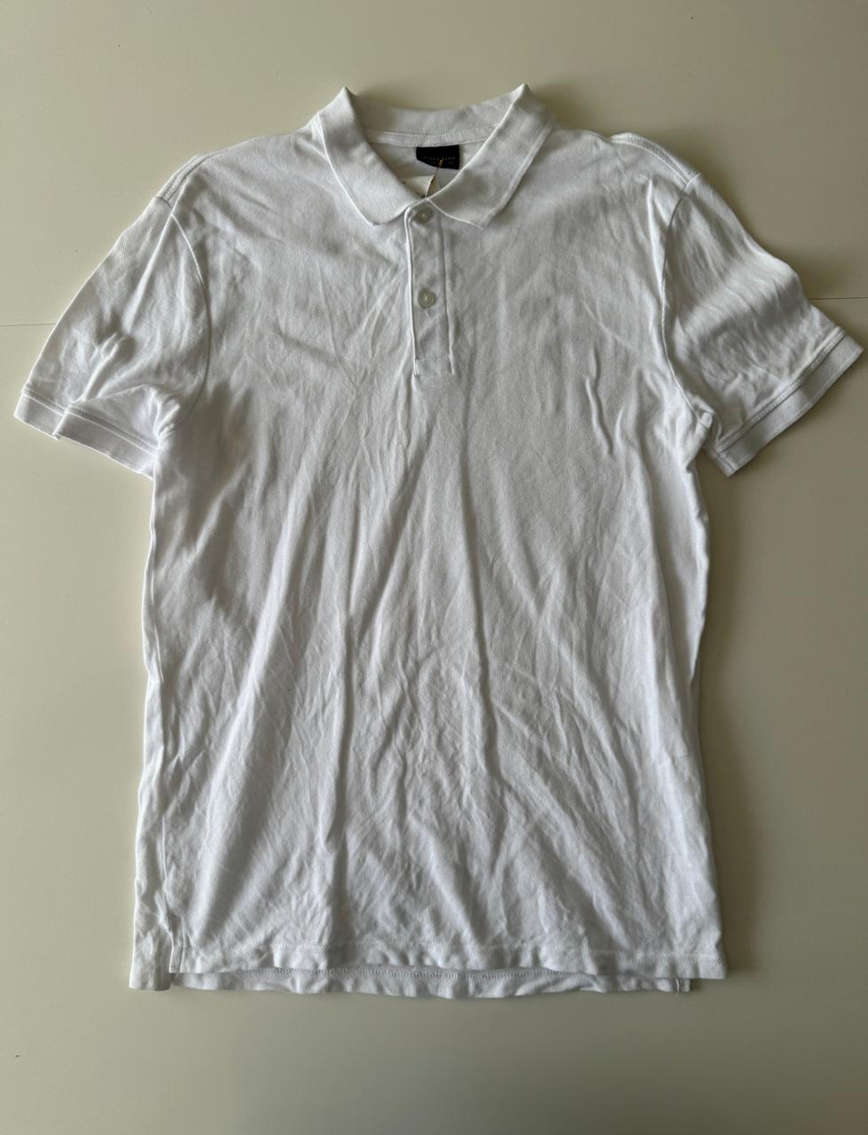 Polo basica blanca, Talla M, Hombre