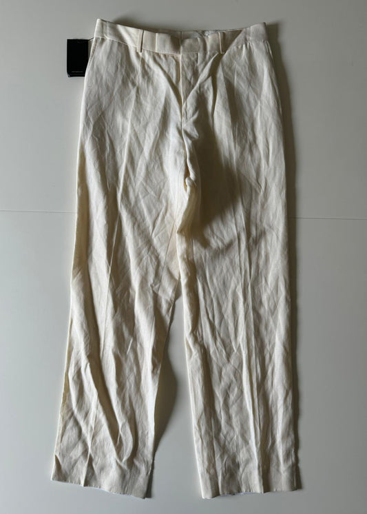 Pantalones color hueso de lana y lino, Talla 34, Hombre