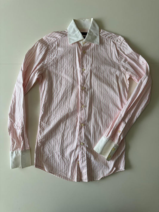 Camisa rayas rosas, Talla S, Hombre