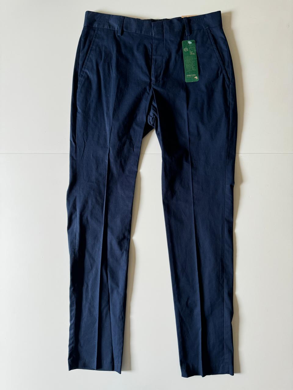 Pantalon chino skinny azul marino, Talla 30, Hombre