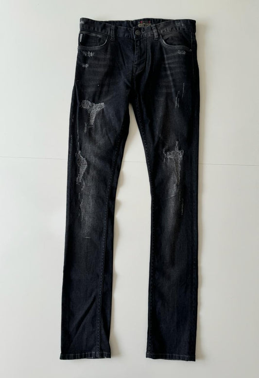 Skinny negros distress, Talla 30, Hombre