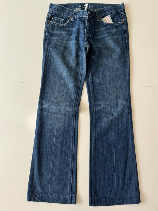 Jeans con ligera campana, Talla 28, M, Mujer