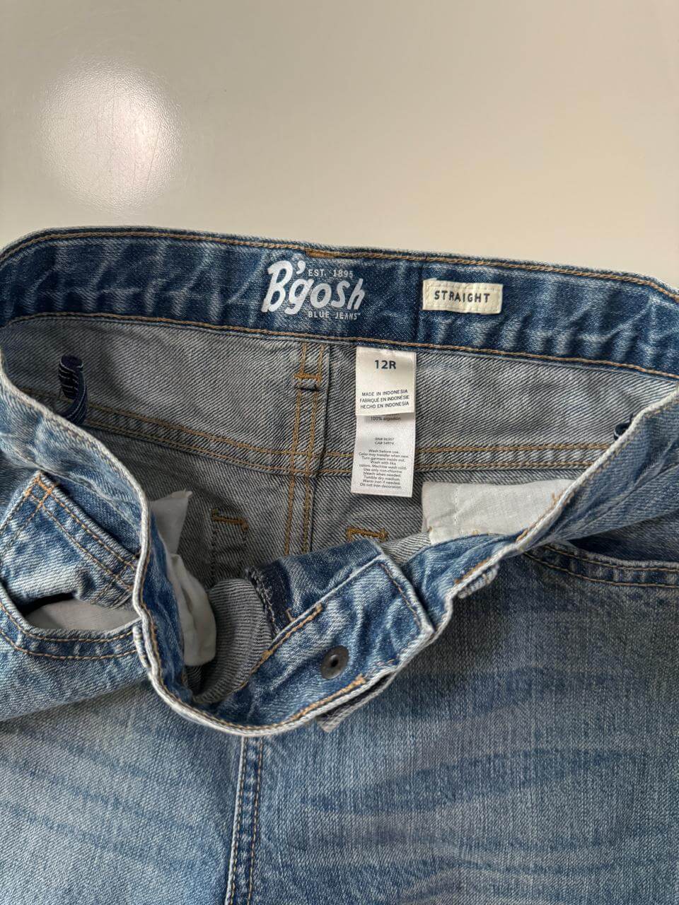 Jeans rectos basicos, Talla 12 R años, Niño