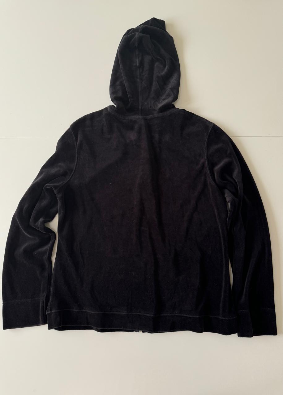 Sudadera de terciopelo negra, Talla L, Mujer