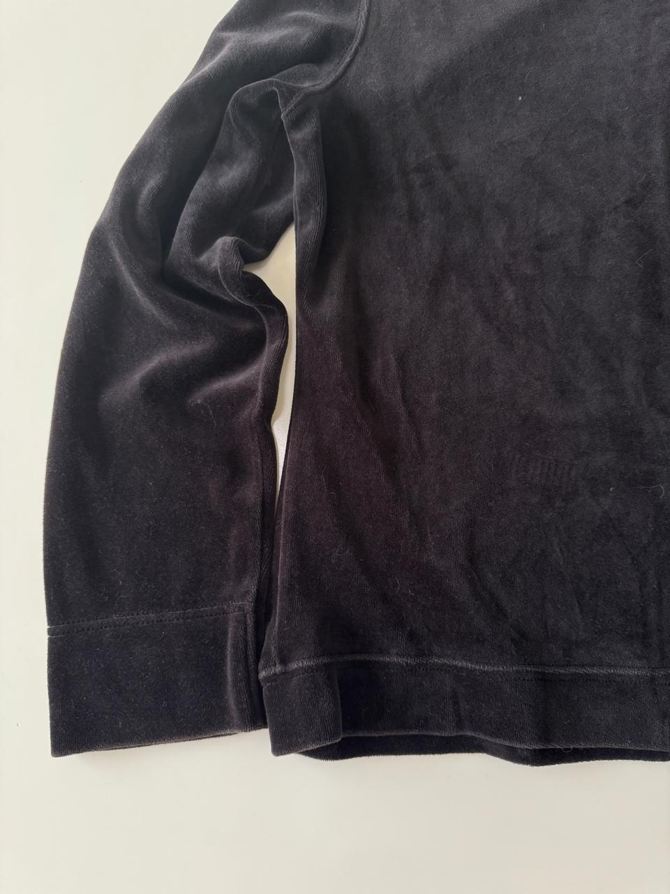 Sudadera de terciopelo negra, Talla L, Mujer