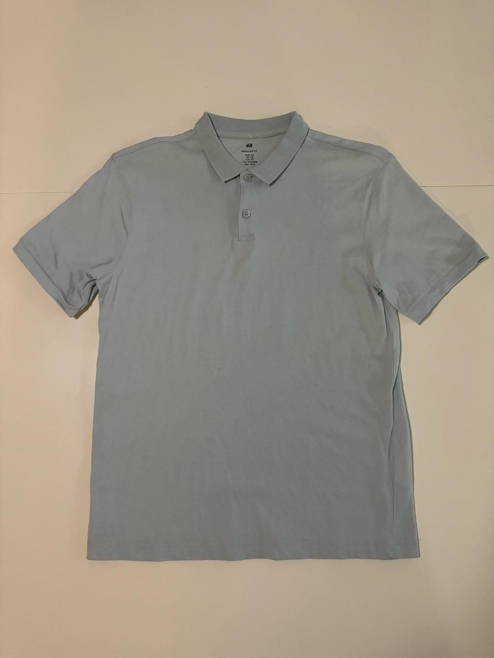 Polo celeste, Talla XS, Regular Fit, Hombre