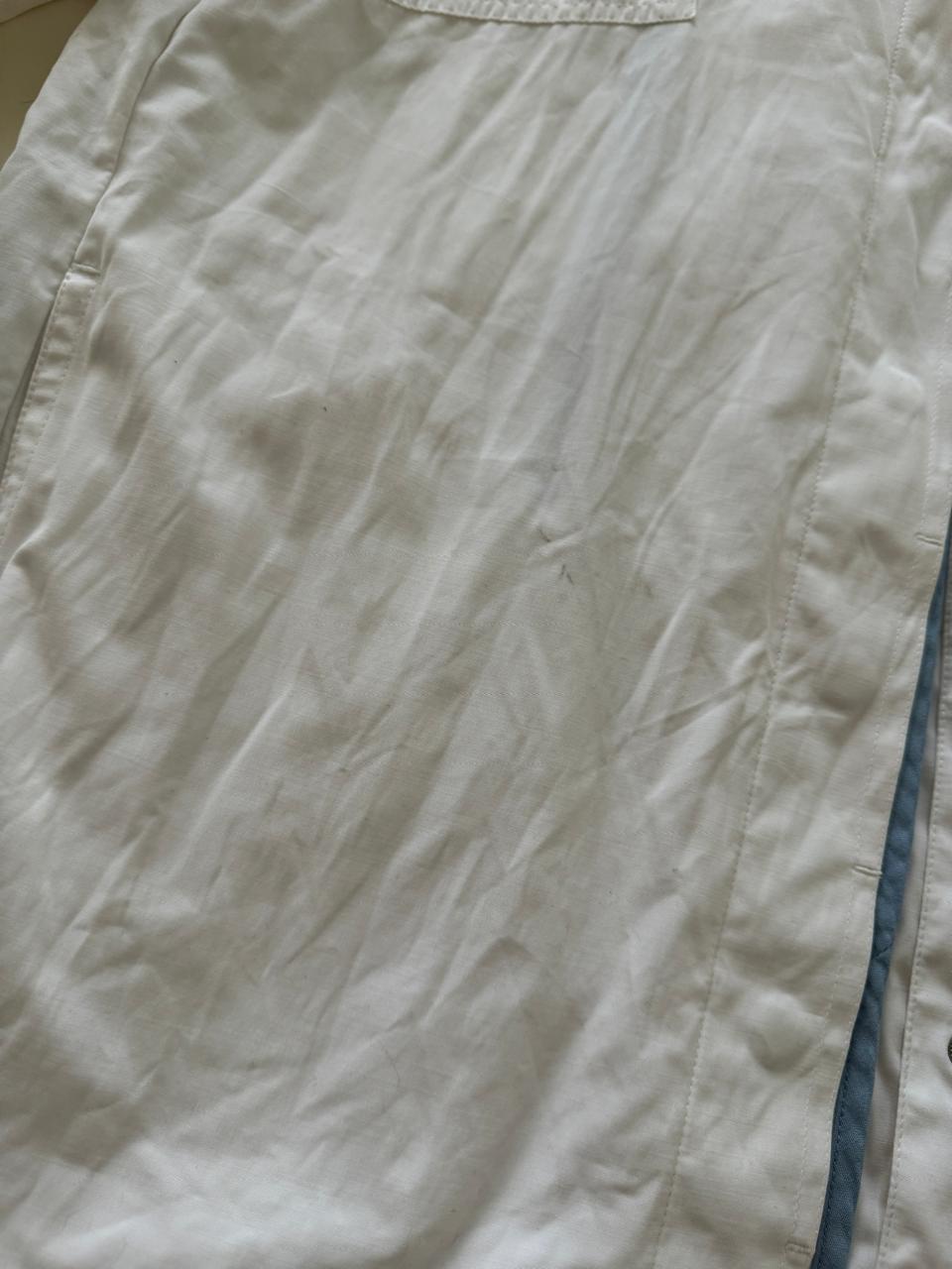 Gabardina ligera blanca, Talla 40, S/M, Mujer