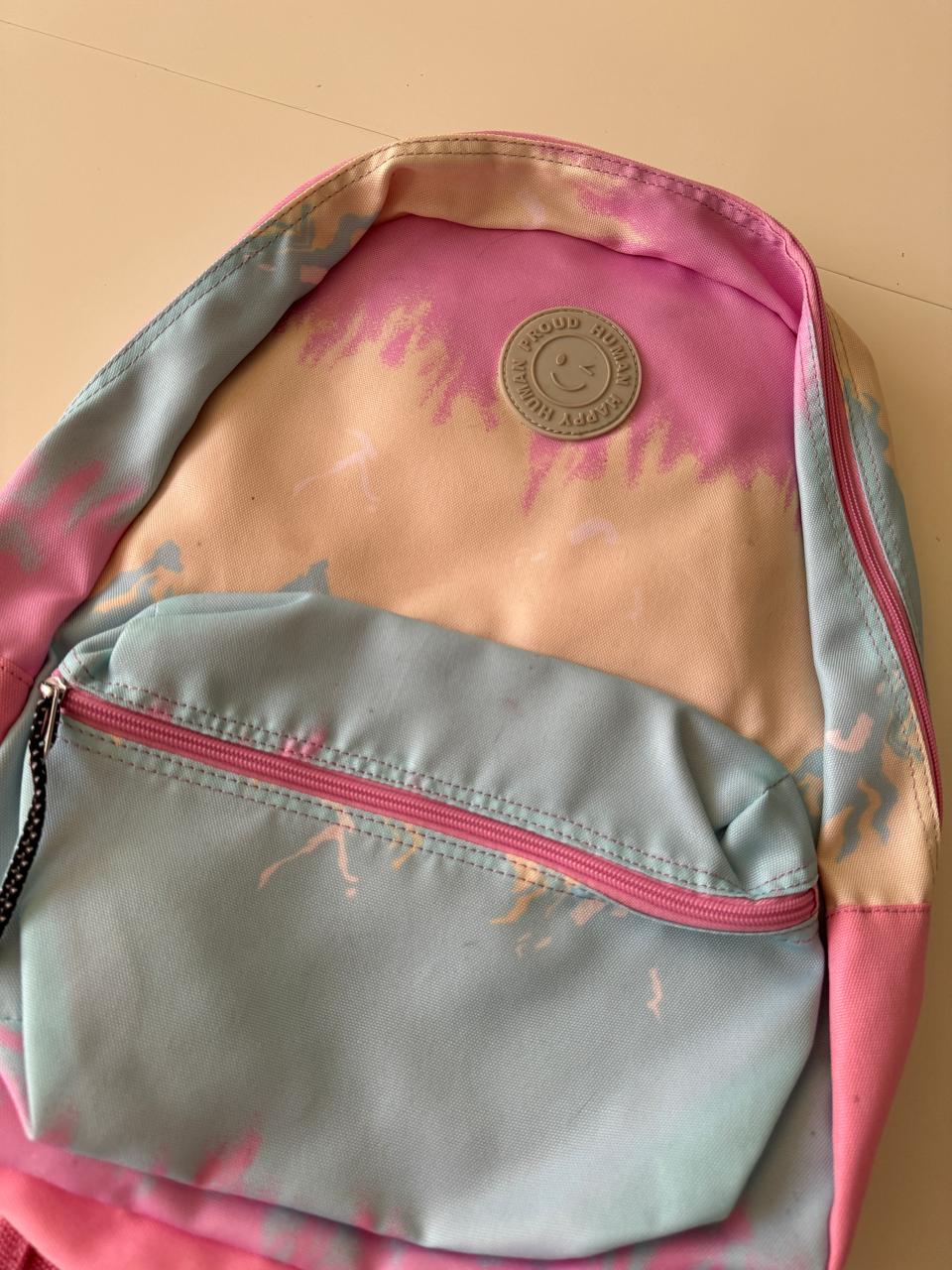 Mochila rosa tie dye